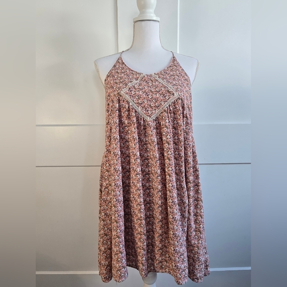 She + Sky Floral Halter Dress